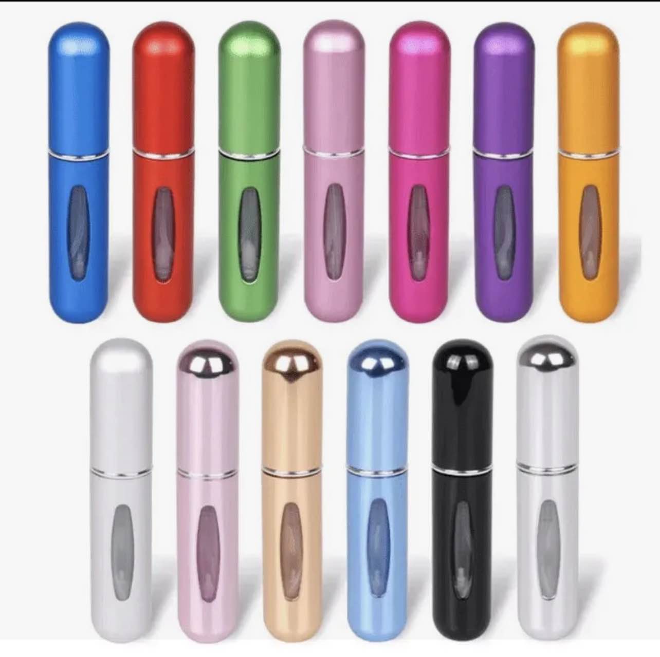 Picture of Mini Refillable Perfume Bottle Spray – 5ml Travel Atomizer Set (2 Pcs) Portable Leak-Proof Fragrance Spray Bottles (Multicolor) - Multicolor