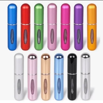 Picture of Mini Refillable Perfume Bottle Spray – 5ml Travel Atomizer Set (2 Pcs) Portable Leak-Proof Fragrance Spray Bottles (Multicolor) - Multicolor