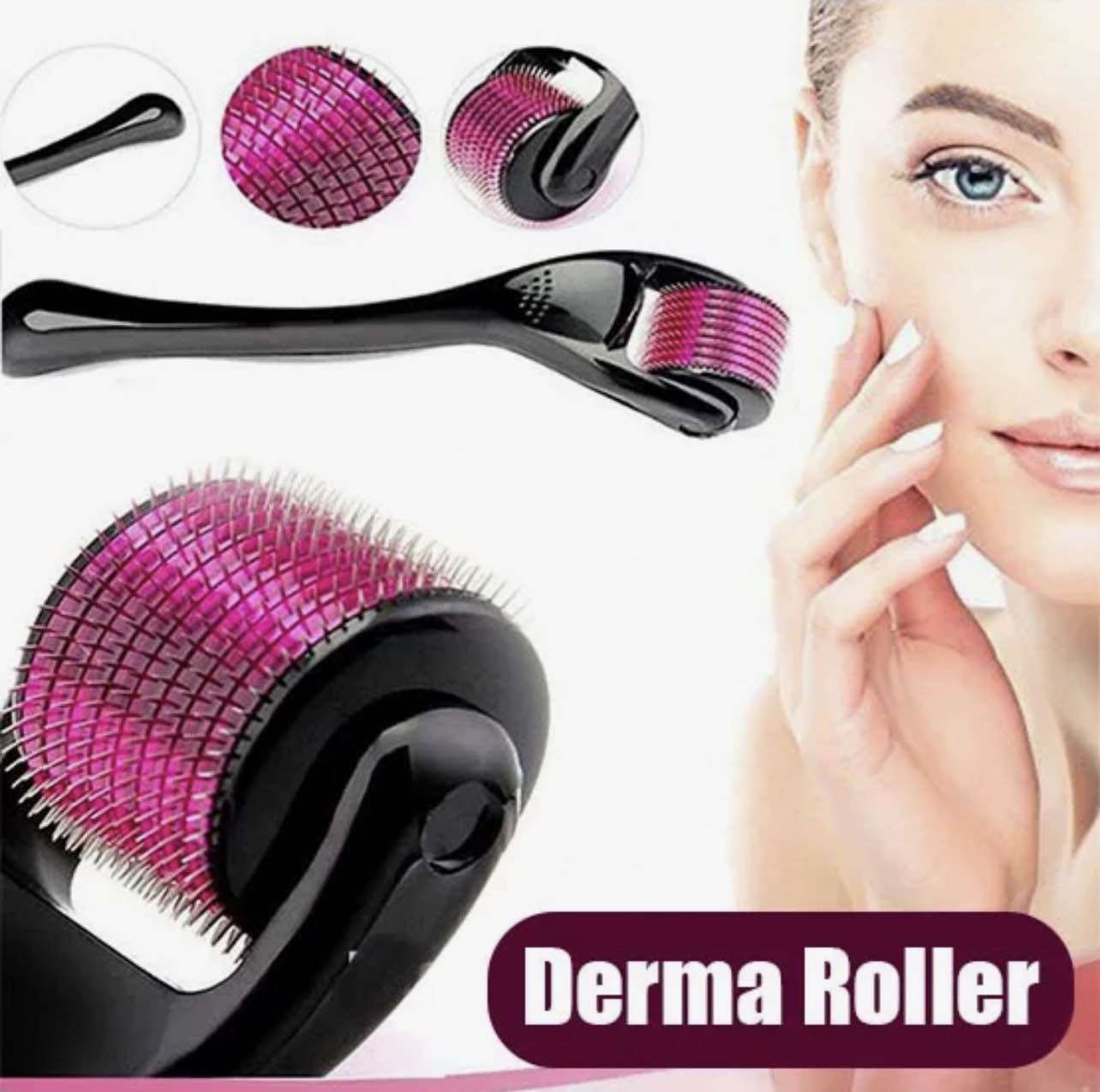 Picture of 0.5mm Dermaroller Micro Needle Skin Care Tool | Facial Roller for Skin Rejuvenation, Acne Marks & Anti-Aging Care - Multicolor