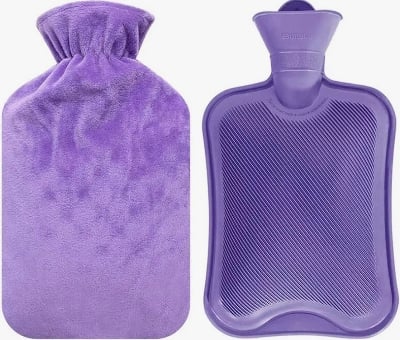 Picture of Hot Water Bag with Soft Multicolor Cover | Reusable Warm Water Bottle for Winter Warmth & Heat Therapy | Leak Resistant Hot Water Bag - Multicolor