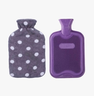 Picture of Hot Water Bag with Soft Multicolor Cover | Reusable Warm Water Bottle for Winter Warmth & Heat Therapy | Leak Resistant Hot Water Bag - Multicolor