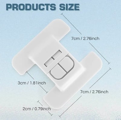 Picture of Childproof Fridge & Freezer Safety Lock | Multi-Functional Adhesive Refrigerator Door Lock for Baby & Child Safety | No Drill Cabinet Lock - Multicolor