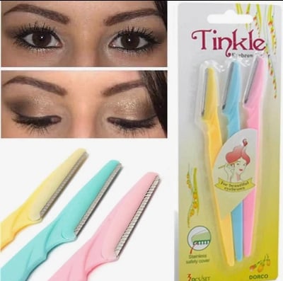 Picture of Tinkle Eyebrow Razor for Women – 3 Pcs Set (Multicolor) | Facial Hair Remover, Eyebrow Shaper & Dermaplaning Tool for Face & Eyebrows - Multicolor