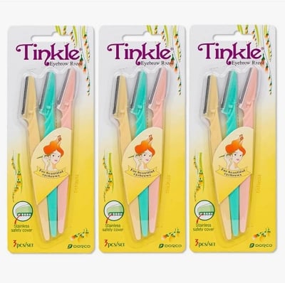 Picture of Tinkle Eyebrow Razor for Women – 3 Pcs Set (Multicolor) | Facial Hair Remover, Eyebrow Shaper & Dermaplaning Tool for Face & Eyebrows - Multicolor