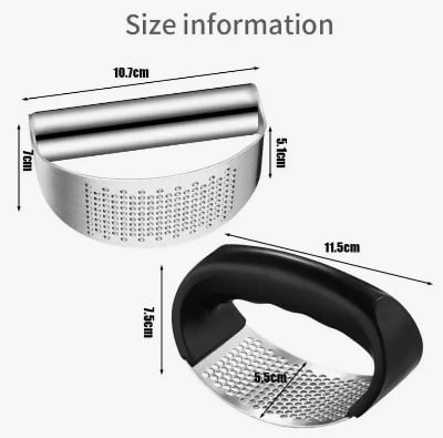 Picture of Upgraded Stainless Steel Garlic Press & Rocker | Manual Garlic Crusher for Garlic, Ginger & Herbs | Easy Kitchen Mincer Tool - Not Specified