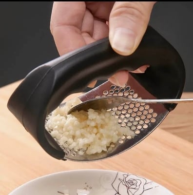 Picture of Upgraded Stainless Steel Garlic Press & Rocker | Manual Garlic Crusher for Garlic, Ginger & Herbs | Easy Kitchen Mincer Tool - Not Specified