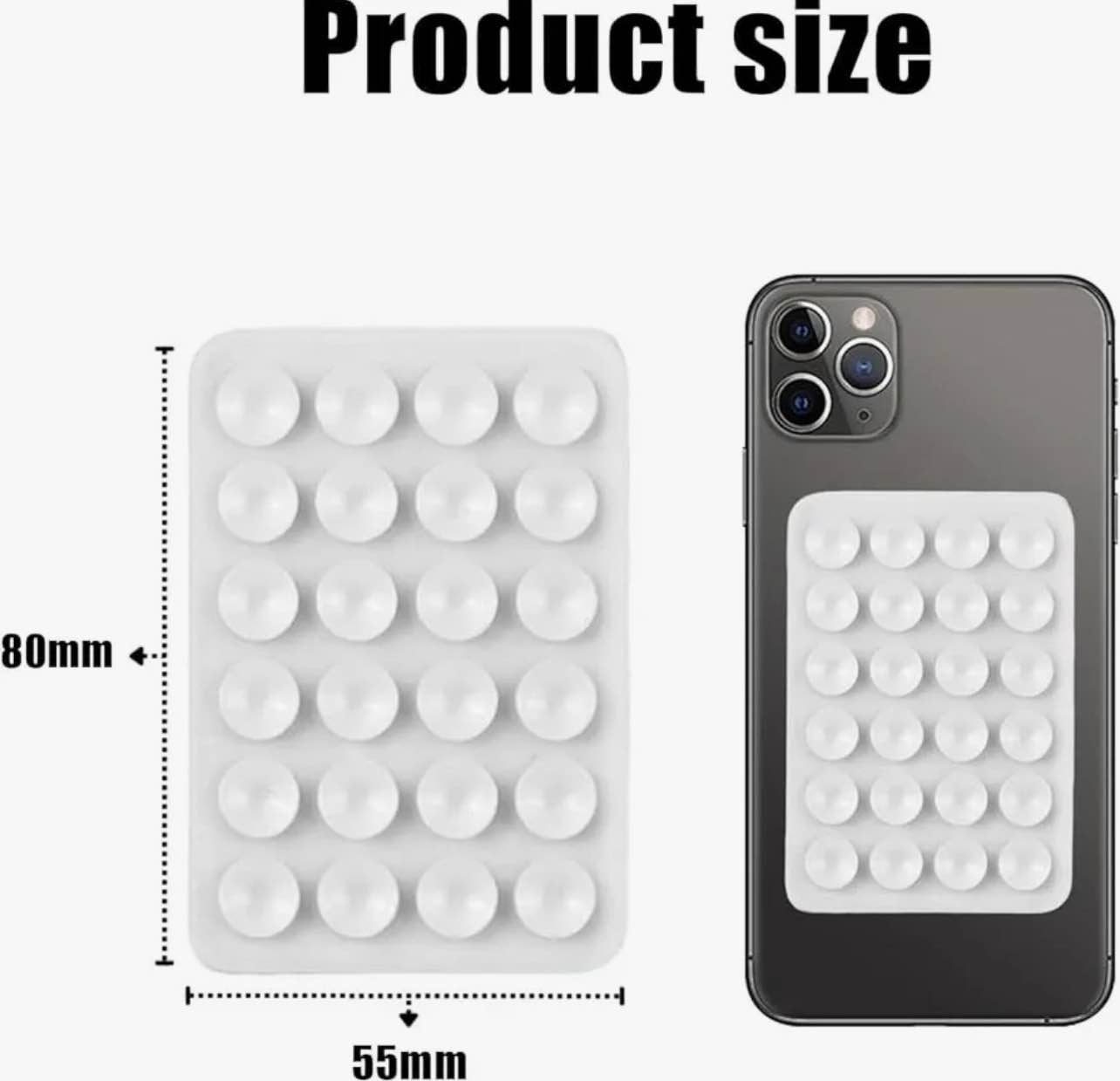 Picture of Strong Grip Silicone Phone Holder – Adhesive Suction Anti-Slip Mount, Hands-Free Mobile Stand for Car, Wall & Desk (Multicolor) - Multicolor