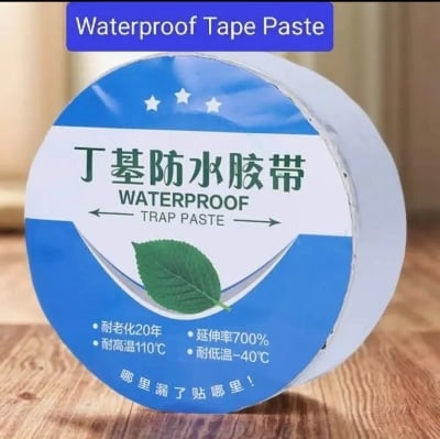 Picture of Waterproof Aluminum Foil Butyl Tape 5cm x 5m x 0.5mm – Heavy Duty Leak Repair Sealant Tape for Roof, Wall, Pool, Pipe & Crack Sealing - Silver