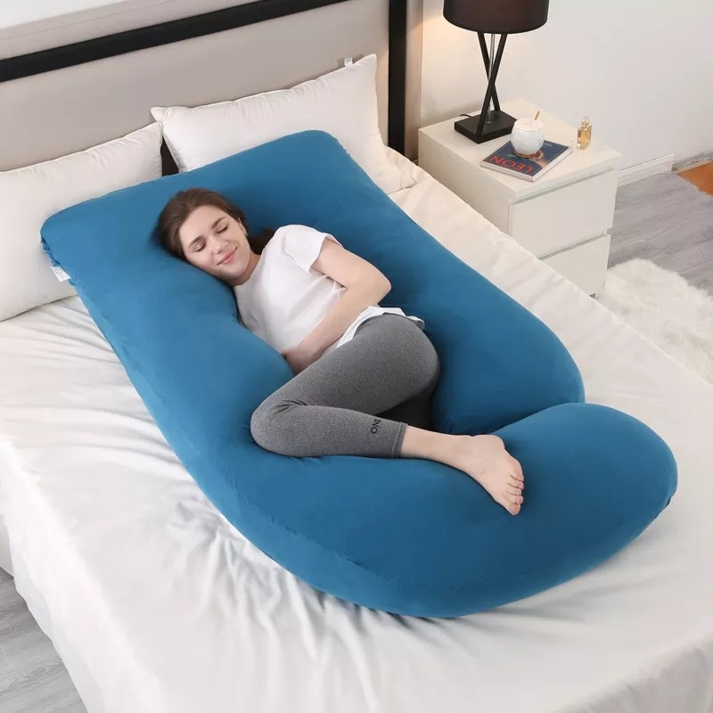 Picture of Full Body Support Pregnancy Pillow For Women Large Size Pillow For Full Body Support Pink