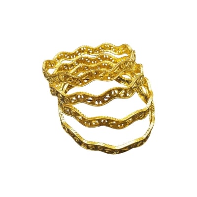 Picture of City Gold Bangles/ Gold Plated Bangles For Women - 4 Pieces