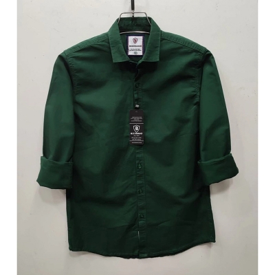 Picture of Oxford Cotton Full Sleeve Shirt-Bottle Green