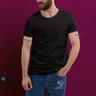 Picture of Jersey Fabrics Half Hata Solid Color Tshirt
