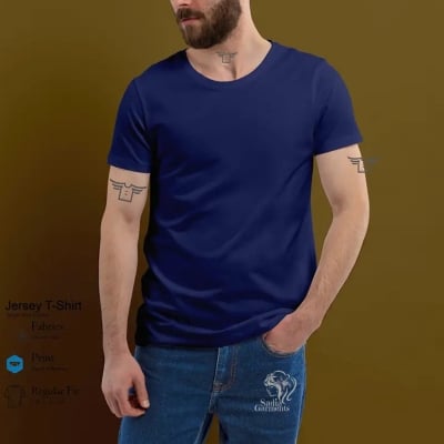 Picture of Jersey Fabrics Half Hata Solid Color Tshirt
