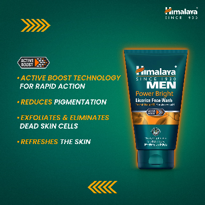 Picture of Himalaya Men Power Bright Licorice Face Wash 100 ml