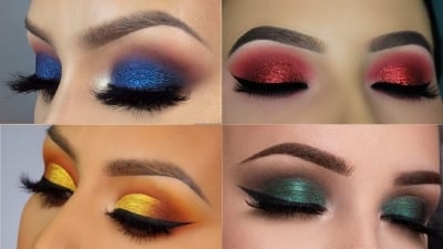 Picture of Bronze Girl 180 Color Eyeshadow Palette & Blush Super Big Eyes Eyeshadow Nude Eyeshadow Colorful Eyeshadow Glitter Eyeshadow Shimmer Eye Shadow