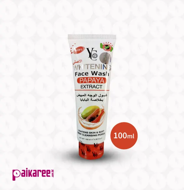 Picture of Original YC Whitening Face Wash Papaya Extract - 100ml - Orange