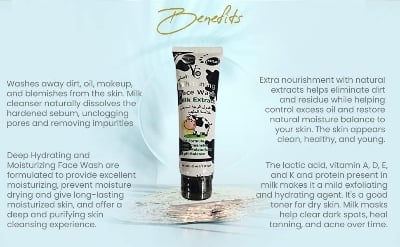 Picture of Original YC Whitening face wash  milk extract - 100ml - Black