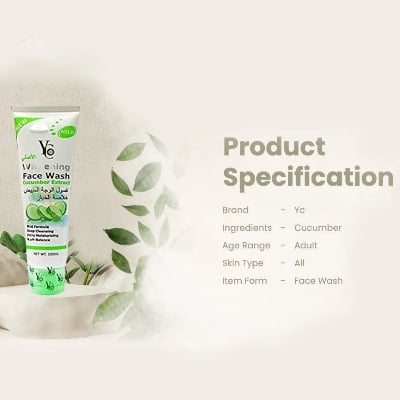 Picture of Original YC Whitening Face Wash Cucumber Extract - 100ml - Green