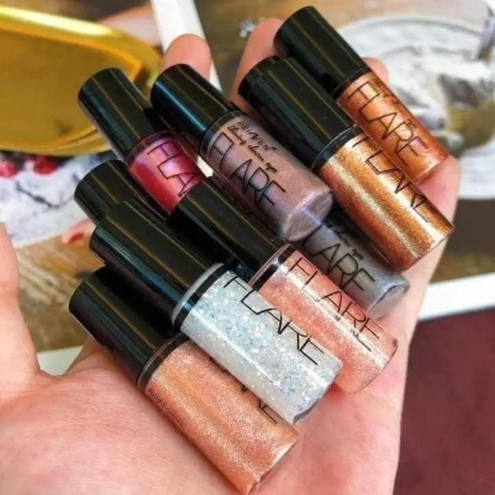 Picture of FLARE মেকাপ কম্বো সেট10 PCS/Set Liquid Glitter Eyeshadow Palette 10pcs - Glitter Eyeliner 10pcs