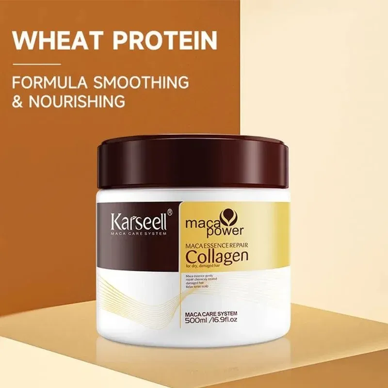Picture of 𝐊𝐚𝐫𝐬𝐞𝐞𝐥𝐥 𝐂𝐨𝐥𝐥𝐚𝐠𝐞𝐧 𝐇𝐚𝐢𝐫 𝐌𝐚𝐬𝐤 for Soft,Smooth, Silky,  Shiny & Straight Hair - 500ml(Original)