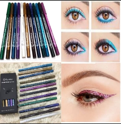 Picture of Waterproof & Long Lasting Colorful Pencil Eyeliner Set of 12 Piece