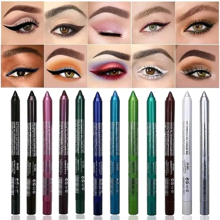 Picture of Waterproof & Long Lasting Colorful Pencil Eyeliner Set of 12 Piece