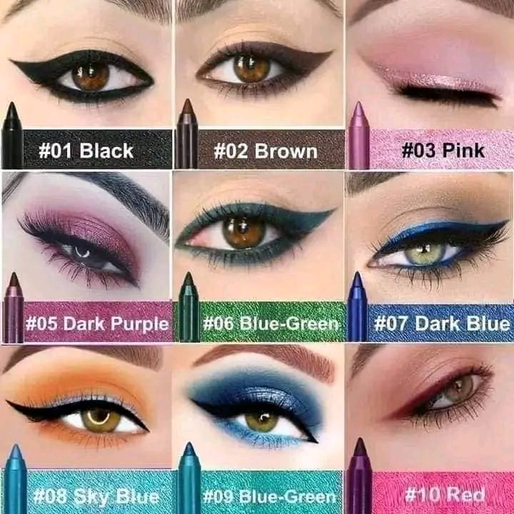 Picture of Waterproof & Long Lasting Colorful Pencil Eyeliner Set of 12 Piece