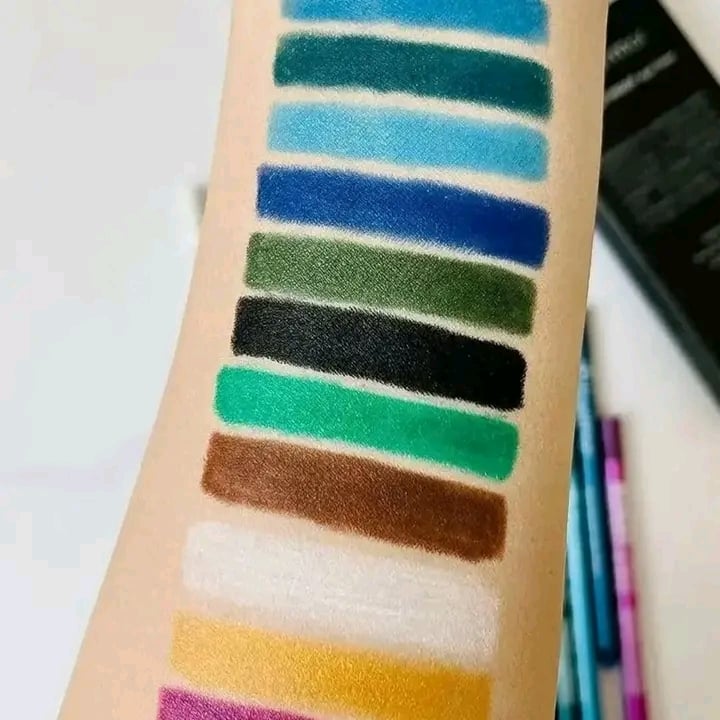 Picture of Waterproof & Long Lasting Colorful Pencil Eyeliner Set of 12 Piece