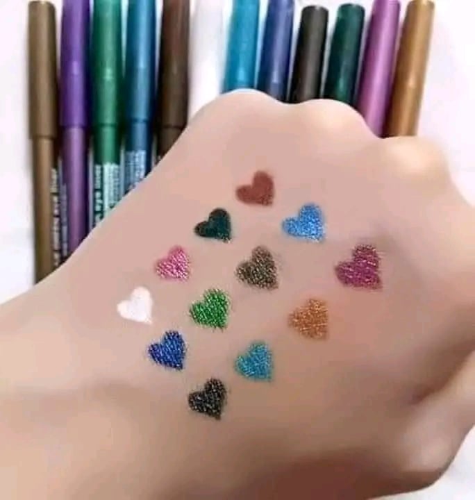 Picture of Waterproof & Long Lasting Colorful Pencil Eyeliner Set of 12 Piece