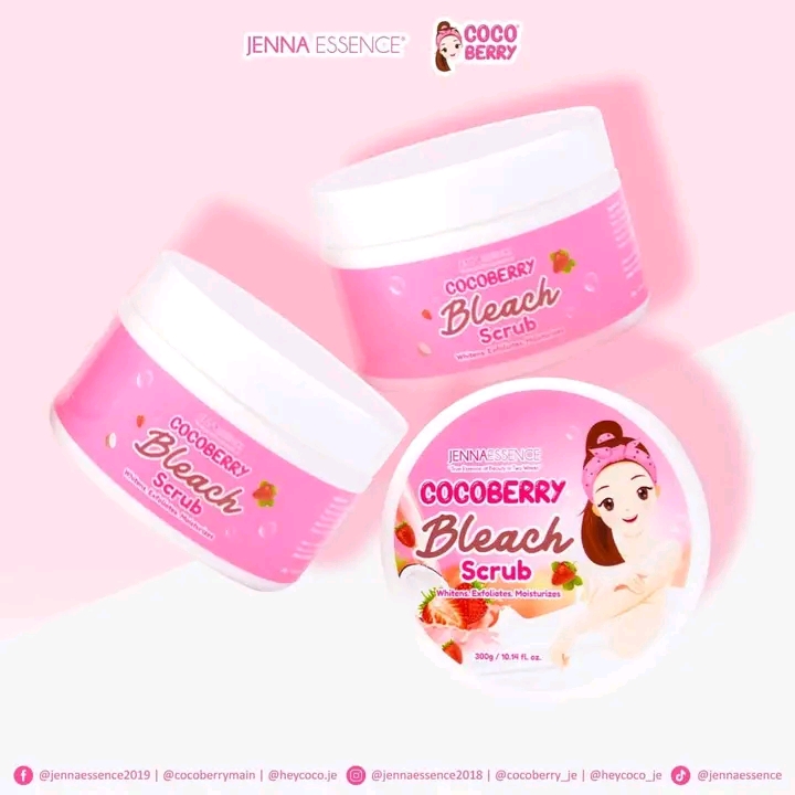 Picture of COCO BERRY Face & Body Bleaching Scrub (Whitens,exfoliates,moisturizes) - 300gm - Pink
