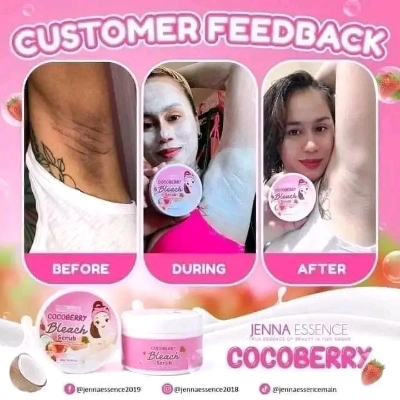 Picture of COCO BERRY Face & Body Bleaching Scrub (Whitens,exfoliates,moisturizes) - 300gm - Pink
