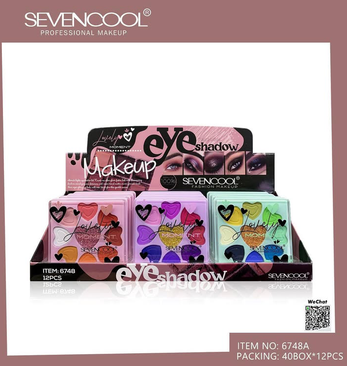 Picture of New Mini Eyeshadow Pallet Colorful Eyeshadow Pallet Shimmer Glitter Pigmented Waterproof Eyeshadow Pallet Sevencool Eyeshadow Pallet