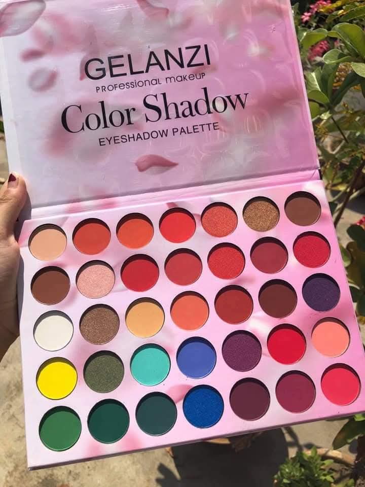 Picture of Gelanzi 35 Color Eyeshadow Palette Matte Eyeshadow Glittery Eyeshadow Shimmer Eyeshadow Colorful Eyeshadow