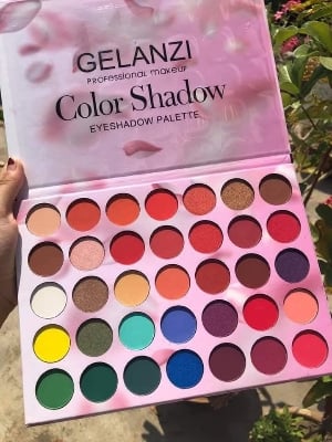Picture of Gelanzi 35 Color Eyeshadow Palette Matte Eyeshadow Glittery Eyeshadow Shimmer Eyeshadow Colorful Eyeshadow