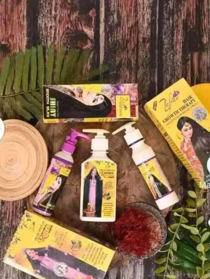 Picture of Zafran Hair Loss Combo - Zafran Hair Oil 150ml & Zafran Hair Mask 120ml & Zafran Shampoo 200ml