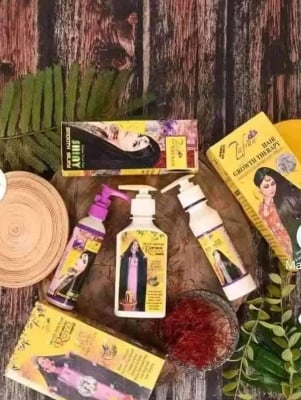 Picture of Zafran Hair Loss Combo - Zafran Hair Oil 150ml & Zafran Hair Mask 120ml & Zafran Shampoo 200ml