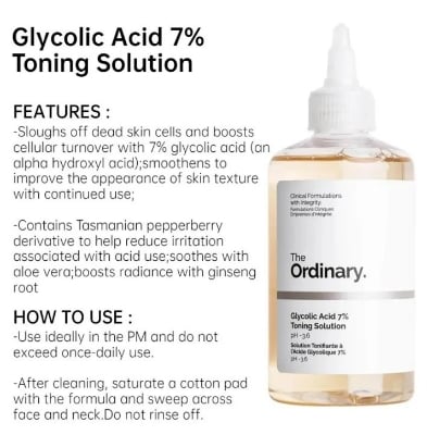 Picture of The Ordinary Glycolic Acid 7% Exfoliating Toner-240ml(Original)