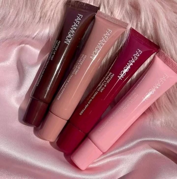 Picture of Fafamoon 5 Color Glossy Peptide Lipsgloss Long Lasting Lip Stain Lip Tint Lip Moisturer Velvet Gloss Lipstick Lip Makeup