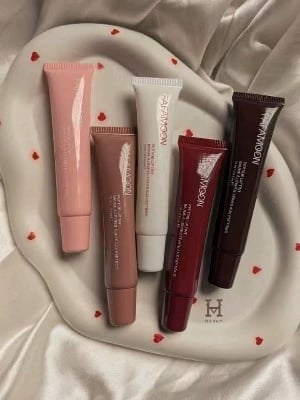 Picture of Fafamoon 5 Color Glossy Peptide Lipsgloss Long Lasting Lip Stain Lip Tint Lip Moisturer Velvet Gloss Lipstick Lip Makeup