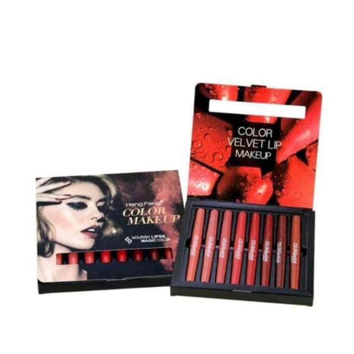Picture of Hang Fang 2 in 1 Lipstick Set (8pcs) - Multicolor
