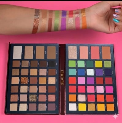 Picture of Geaimei 68-Color Mix & Match All-In-1 Eyeshadow Palette With Blush Contour Highlighter