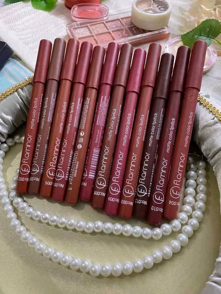 Picture of Flormar 12pcs Matte Pencil Lipstick Set - Multicolor