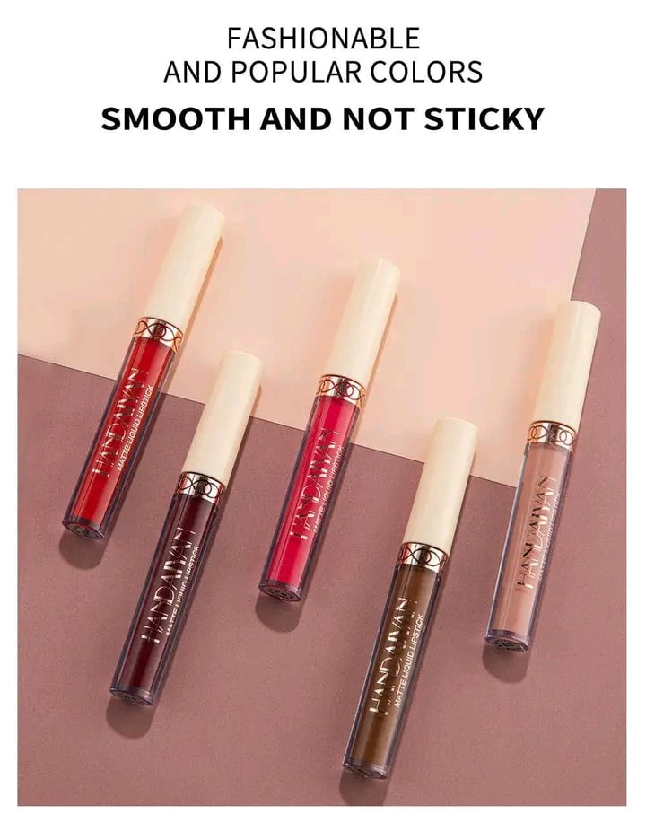 Picture of HandaIYan Liquid Matte Lipstick Rose Color Long-lasting Comfortable Moisturizing Lip Makeup for Women