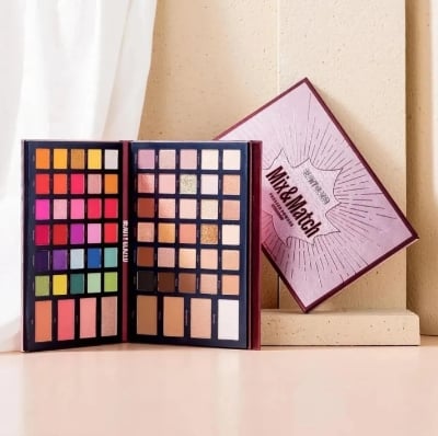 Picture of 68-Color Mix & Match All-In-1 Eyeshadow Palette With Blush Contour Highlighter