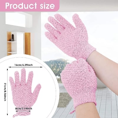 Picture of Shower Gloves  Exfoliating Wash Skin Spa Bath Gloves Foam Bath Skin Resistance Body Mage Cleaning Loofah Scrubber - 1pcs - Any Color