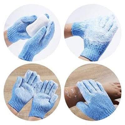 Picture of Shower Gloves  Exfoliating Wash Skin Spa Bath Gloves Foam Bath Skin Resistance Body Mage Cleaning Loofah Scrubber - 1pcs - Any Color