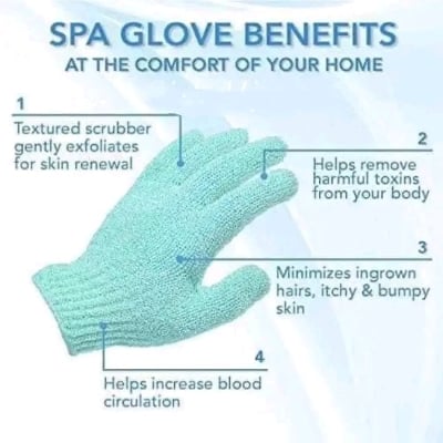 Picture of Shower Gloves  Exfoliating Wash Skin Spa Bath Gloves Foam Bath Skin Resistance Body Mage Cleaning Loofah Scrubber - 1pcs - Any Color