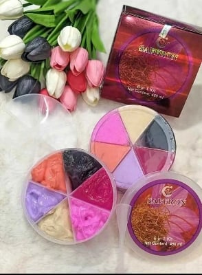 Picture of Saffron 6 in 1 Facial Kit Combo Set for Face Care And Beauty - Multicolor