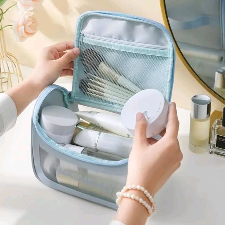 Picture of Large Capacity Makeup Organizer Bag Waterproof Cosmetic Storage Bag Travel Makeup Pouch - Multicolor