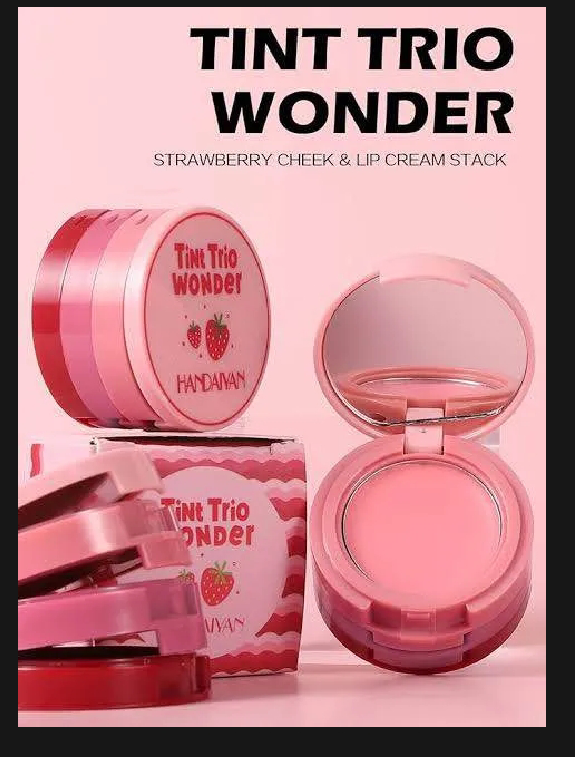Picture of Handaiyan Strawberry Blush Tint Trio
Wonder, Multi-Use Makeup Powder Pink Blush...